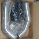 3.5 Stainless Steel intercooler pipe boot kit Compatible with 13-18 Dodge Ram 6.7 6.7L Cummins Diesel - Silver