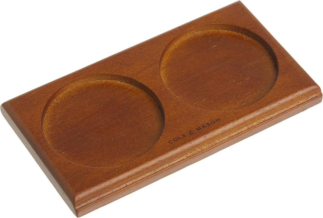 Cole & Mason Salt & Pepper Mill Tray, Brown Wood