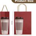 MIEVU 150Pack Small Gift Bags with Handles, 5.9x3.1x8.2 Inch Red Paper Bags (130g More Sturdy Material)  Bulk Christmas Gift Bag, Party Favor Bags, Recyclable Craft Bags for Gifts,Red