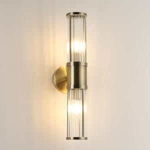 Glass Rods Wall Light Fixture Indoor Antique Bronze Bathroom Vanity Lights Fixtures Beside Mirror Lighting Lamps Up and Down Wall Mounted Light E12 Socket (Brushed Bronze-19.69IN)