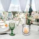 2 x Cabilock 8PCS Hanging Candle Holder, Clear Glass Tealights Candle Holder with Handle, Decorative Succulent Vase Hanger Air Plants Terrariums for Christmas Festival Party Wedding Indoor Outdoor Decor