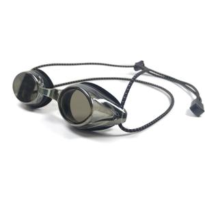 Anti Fog Racing Swimming Goggles with Quick Adjust Bungee Strap (Universal Fit, Black Mirror)