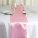 Satin Table Runner 12 x 108 inch for Wedding, Birthday Parties, Banquets Decorations - 1 Pack, Pink
