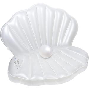 Zcaukya Inflatable Seashell Pool Float, 45.2 Inch Giant Clam Air-Filled Toys with Pearl Ball for Kids Birthday Party Swimming Pool Summer Beach Party Mermaid Ocean Theme Party Decor
