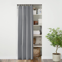 Rod Pocket Door Curtain,Light Grey,40" x 80" - 1 Panel