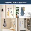 Vacuum Suction Cup Hooks for Shower 4 Pack, Heavy Duty Aluminum Alloy Towel Hooks for Bathroom Kitchen Glass Tile Mirror Wall No Drill Removable Robe Loofah Coat Suction Hooks Hanging-Green