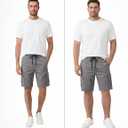 JMIERR Mens Casual Twill Cargo Shorts Cotton Drawstring Classic Cargo Chino Stretch Short with 6 Pockets for Men, US38 (XL), A Gray