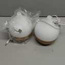 SALKING Essential Oil Diffuser (Set of 2), 100ml Small Aromatherapy Diffuser with Auto Shut-Off, Ultrasonic Diffusers for Essential Oils, Cool Mist Humidifier with Warm White Lights, for Office Home