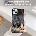 Vintage Scary Halloween Black Cat Phone Case Fit for iPhone 15 Plus  Shockproof Designed Funky Art Cute Print Phone Case Cover for Boy Girl Men Women