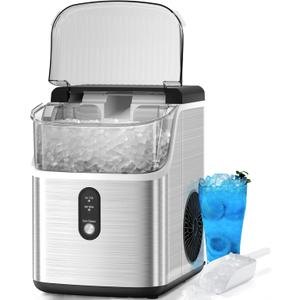 Antarctic Star Nugget Ice Maker Countertop - Chewable ice, Pebble Ice Maker Machine, 35lbs/24h, Auto-Cleaning Countertop Ice Machine, One Button Operation Ice Maker for Party/Home/Camping