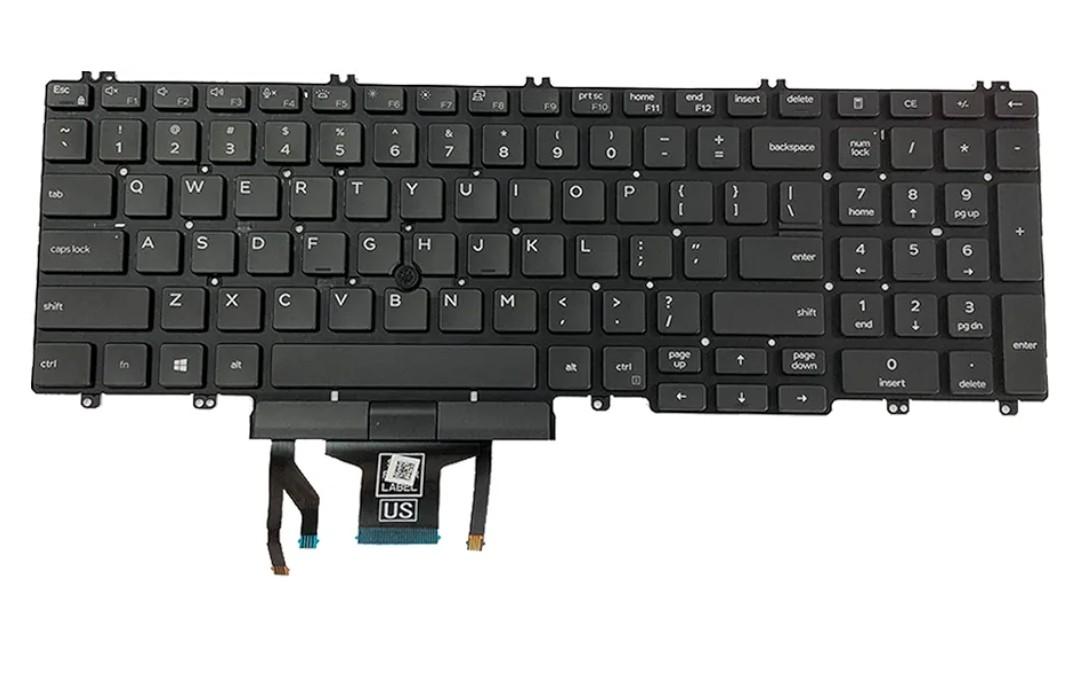 Replacement Laptop Backlight Keyboard for Dell Latitude 5500 5501 5510 5511 / Precision 3541 3540 3551 3550 0MMH7V MMH7V