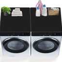 2PCS Washer and Dryer Covers for The Top, 26.77In X 26.77In Silicone Dryer Top Protector Mat, Waterproof, Scratch Resistant, Washable, Dryer Countertop for Home Kitchen and Laundry Room (Black-2Pack)