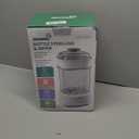 GROWNSY Bottle Sterilizer and Dryer, Compact Electric Steam Baby Bottle Sterilizer (Esterilizador de Biberones), Bottle Sanitizer for Baby Bottles, Pacifiers, Pump Parts (Grey)