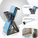 Gray Light Blue Mandoline Slicer - Potato & Vegetable Food Slicer and Chopper - Easy to Clean Kitchen Chopping Artifact