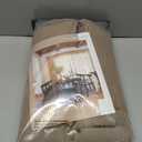 Thick Linen Pinch Pleated Curtains 96 Inches Length 2 Panels for Living Room Tan Brown Latte Country Light Filtering Curtain for Track System Back Tab Window Drapes for Dining Room Bedroom W50xL96