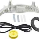 WE49X20697 Dryer Bearing Kit Compatible with GE Contains Top Front Bearing WE3M26 Drum Felt WE9M30 Drive Belt WE12M29 Slides WE1M1067 (WE1M481) Glide Slides WE1M504 (WE1M333) WE12X83 Pulley Idler
