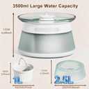 Glass Smart Cat Water Fountain,Filterless Pet Water Fountain No Filter,Ultra Silent Cat Fountains,Separation Design