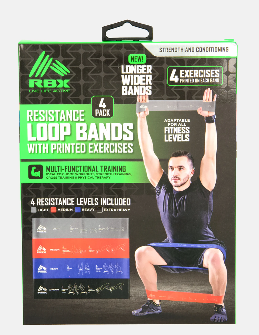 4pk Loop Resistance Bands