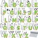 xifys 26 Pcs Alphabet Letter Cookie Cutters Shape, 3 Inch Assorted Sizes Cookie Cutter Set, Stainless Steel Fondant Molds Fruit Tools for Birthday Christmas Party Decorations, Includes Steel Scraper