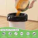 LainNeala Black Plastic Bags (11.5'x 6.5" x 21')(300Pack) with Handles - Shopping & Grocery Bags for Small Business & Restaurants in Bulk