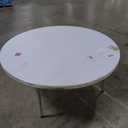 Flash Furniture Elon 6' Round All-Occasion Plastic Folding Event Table, Foldable Portable Banquet Table for Indoor/Outdoor Events, White