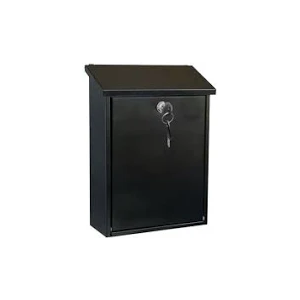 Metal Suggestion Box Donation Box with Slot Drop Box with Loc（10.2×5.6×2.8inch） Ballot Box for Home Office Outdoor （Black）