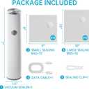 Handheld Vacuum Sealer for Food with 22 Reusable Sous Vide Bags, Compact Cordless Sealer Machine for Travel, Fresh & Save Meal Prep