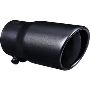 Black Exhaust tip -2.5'' Inlet Bolt on Design- Black Coated Stainless Steel Car Muffler Tips 2.5" ID x 3'' OD x 6"L