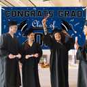 2 x Graduation Decorations 2026 - Blue Polyester Graduation Backdrop - Graduation Party Decorations - Congrats Grad Banner - Graduation Decorations Class of 2026,Graduation Party Favors Supplies Yard Sign