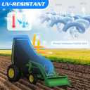 Tractor Cover Waterproof Heavy Duty Tractor Cover 420D Oxford Tractors Seat Covers Tractors Cowling Covers Accessories Compatible with John Deere Kubota Mahindra Bobcat (Blcak, Large)