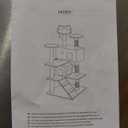 Yaheetech 54in Cat Tree, Multi-Level Cat Tower with Spacious Kitten-ear Perch, 2 Cozy Caves, Scratching Posts, Climbing Ladder, 2 Plush Balls, Durable Pet House Furniture for Indoor Kittens, Dark Gray