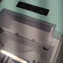 Countertop Ice Maker, 9 Cubes in 6 Mins, 26lbs in 24Hrs, 2 Sizes of Bullet Ice, Auto-Cleaning, Portable Ice Machine with Handle, Basket and Scoop for Home Kitchen, Party and Camping (Green) (Green)