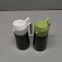 TrendPlain - 16oz Olive Oil Dispenser for Kitchen - 2 in 1 Olive Oil Dispenser and Oil Sprayer - Olive Oil Dispenser Bottle w/Stickers - Olive Oil Sprayer for Cooking 2Pcs White&Green (Light Blockage)