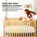 2-Pack Waterproof Crib Mattress Protector Cover Fitted - Quiet Baby Crib Mattress Pad Sheets, 52" x 28" Soft Quilted Cotton Baby Sheet, Machine Washable, Easy Fit, Durable (Soft White/Quin)