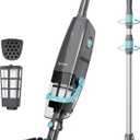 Cordless Handheld Pool Vacuum for Above & Inground Pools, with 20 Gal/Min Suction, 60 Min Runtime, Dual-Phase Cleaning System,65in Telescopic Pole, for Spas & Hot Tubs, Jet Black(New Version)