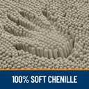 OLANLY Bathroom Rugs 35x24, Extra Soft Absorbent Chenille Bath Rugs, Rubber Backing Quick Dry, Machine Washable Bath Mats for Bathroom Floor, Tub and Shower, Home Decor Accessories, Warm Taupe