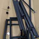 Feonase 5-Piece Dining Table Set for 4-8 People, 63" Large Extendable Kitchen Table Set with 2 Benches and 2 Square Stools, Dining Room Table with MDF Wood Board, Easy Assembly, Black