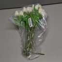 Beferr White Tulips Artificial Flowers 18Pcs Faux Silk Tulip Real Touch Tulip Fake Flowers Bouquets Arrangements for Mother's Day Easter Spring Flowers Gifts Home Table Decor