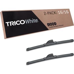 TRICO White 16" + 16" Extreme Weather Premium Winter Automotive Replacement Windshield Wiper Blades (Set of 2), Passenger and Driver Side All-Weather Beam Wiper Blades for Select Vehicle Models (16" + 16" Pair Pack)