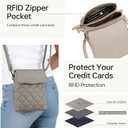 RFID Small Crossbody Purses for Women Quilted Cell Phone Purse with RFID Blocking Credit Card Slots