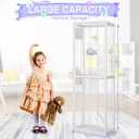 Trycooling Stuffed Animal Storage Zoo Holder Space Save Vertical PVC with Elastic Band and Net for Playroom Bedroom Nursery (White 1)