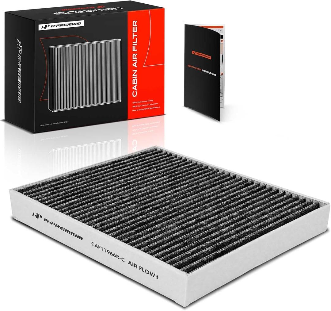 A-Premium Cabin Air Filter with Activated Carbon Compatible with Chevy, GMC, Cadillac & Buick - Camaro, Colorado, Equinox, Impala, Malibu, Silverado, Traverse, Sierra, Yukon, Escalade, ATS, Enclave