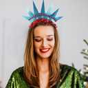Amosfun Statue of Liberty Crown Headband Lightweight Party Hair Accessories for Independence Day Celebration Photo Props (S)