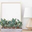 Winlyn 20 Pcs Mixed Artificial Oval Eucalyptus Leaves Bulk with White Seeds Stems and Spray for Vase Floral Wreath Bouquets Wedding Greenery Decoration