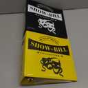 Sinload 2 Set Show Bill Binder with Sleeves for Broadway and Theatre 3 Ring 9.5 x 9.5Theater Program Holder with 40 Sheet Protectors PU Leather Playbill Binders Playbill Holder(Yellow and Black)