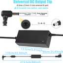 36V 4A Power Supply Adapter 100-240V AC to DC 144W Power Transformer 5.5mm x 2.5mm/2.1mm DC Output Jack 36V Volt AC Power Supply for LED Lights LED Driver CCTV Security System Inkjet Printer