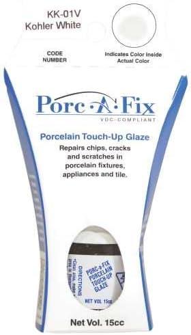 Porc-a-fix Touch Up Repair Glaze Paint to Match Kohler, White VOC Compliant (KK-1V)