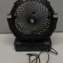 FRIZCOL 3-in-1 Camping Fan - Portable Fans Rechargeable - 48000mAh Battery Powered Fan with Light & Remote for Indoor, Outdoor, Tent, Travel, Fishing, Jobsite, Gifts for Men Dad Him - Black, Large
