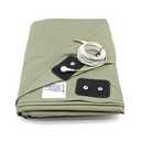 Grounding Flat Sheet for Earthing - with AU Plug, Olympic-Queen Size, 5% Silver 95% Cotton EMP Protection Improve Sleep Natural Wellness Green 180×230CM