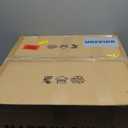 20" Farmhouse Rustic Ceiling Fan with Lights Low Profile, Black Flush Mount Ceiling Fan with Light Remote Control, Bladeless 6 Speeds for Bedroom, Living Room, Nursery